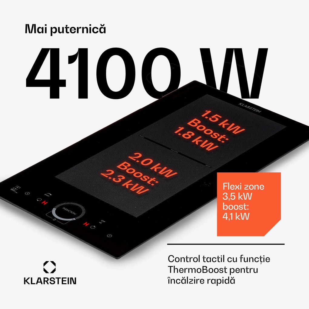 Delicatessa Slim, plită pe inducție, 3500 W, timer, negru