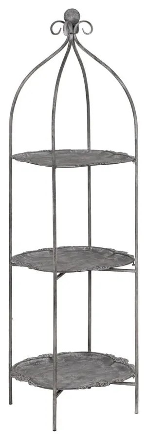 Etajeră gri din metal 45x144x45 cm Mireille – Ixia