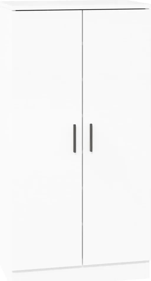 vidaXL Pantofar, alb extralucios, 55x35x108 cm, lemn prelucrat