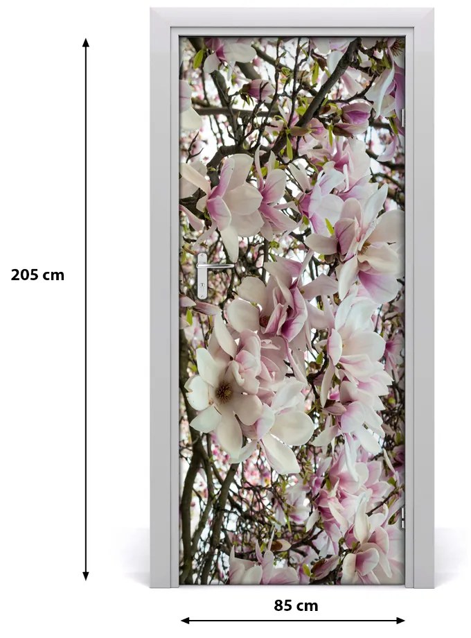 Autocolante pentru usi Wall Decal autocolant flori UȘĂ Magnolia