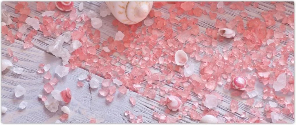 Tablou - Atmosfera de litoral în nuanțe roz (120x50 cm)