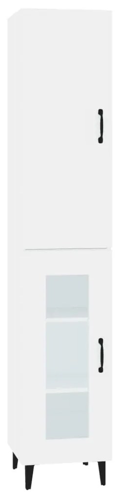 Dulap inalt, alb, 35x34x180 cm, lemn compozit