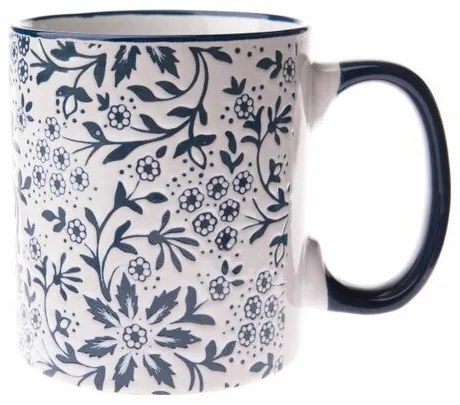 Cană din ceramică Floare albastră, 620 ml