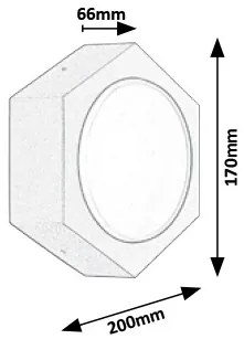Aplica perete LED de exterior IP54 Avola 7964 RX