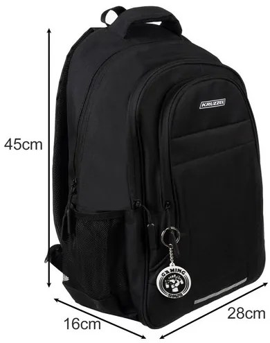 Rucsac negru din material durabil - dimensiuni multiple Objem 22 L