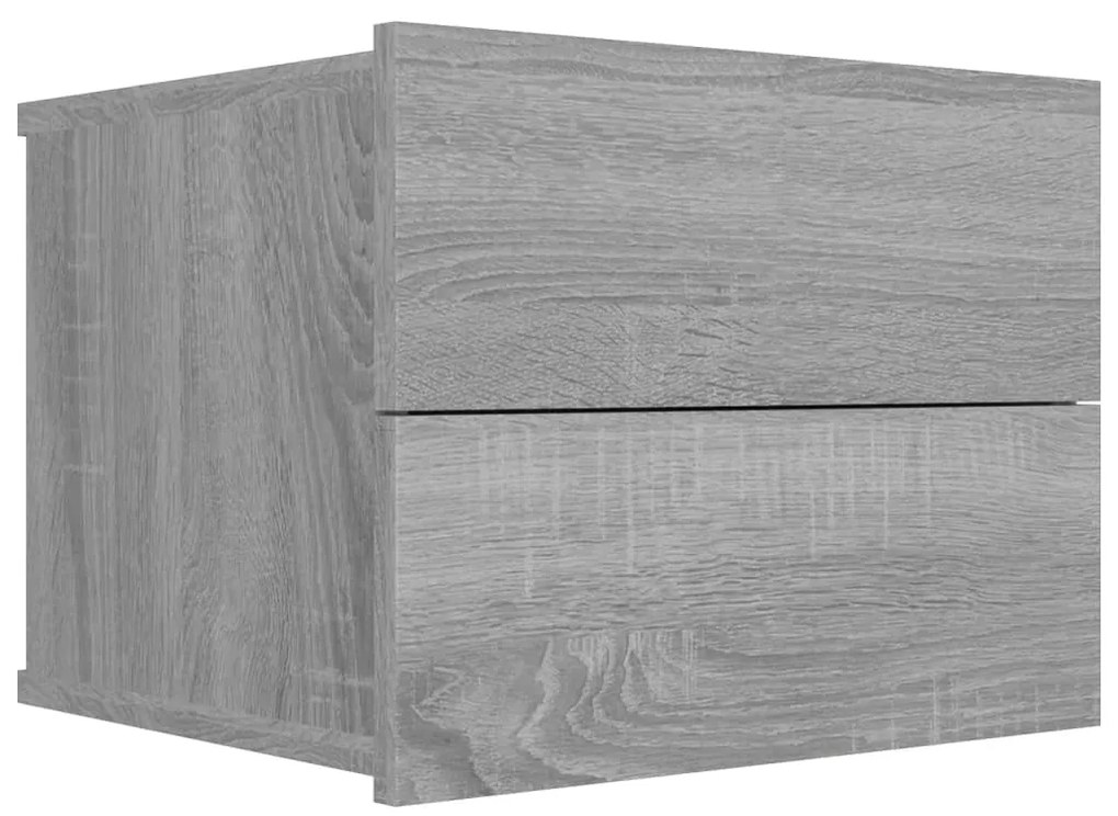 815413 vidaXL Noptieră, gri sonoma, 40x30x30 cm, lemn prelucrat