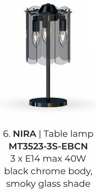 Veioza, Lampa de masa moderna Nira negru