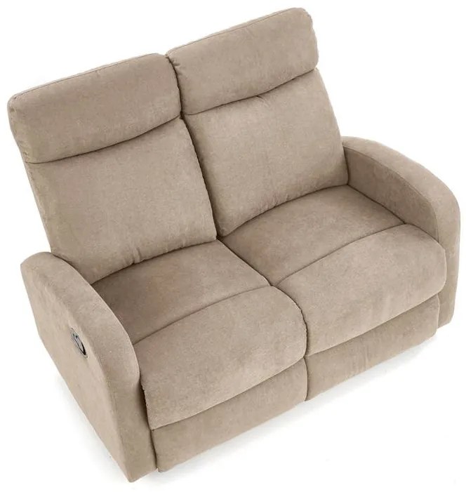 Canapea recliner Oslo 2S stofa bej H100 cm