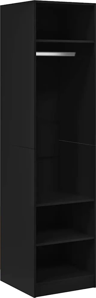 vidaXL Șifonier, negru, 50x50x200 cm, lemn prelucrat