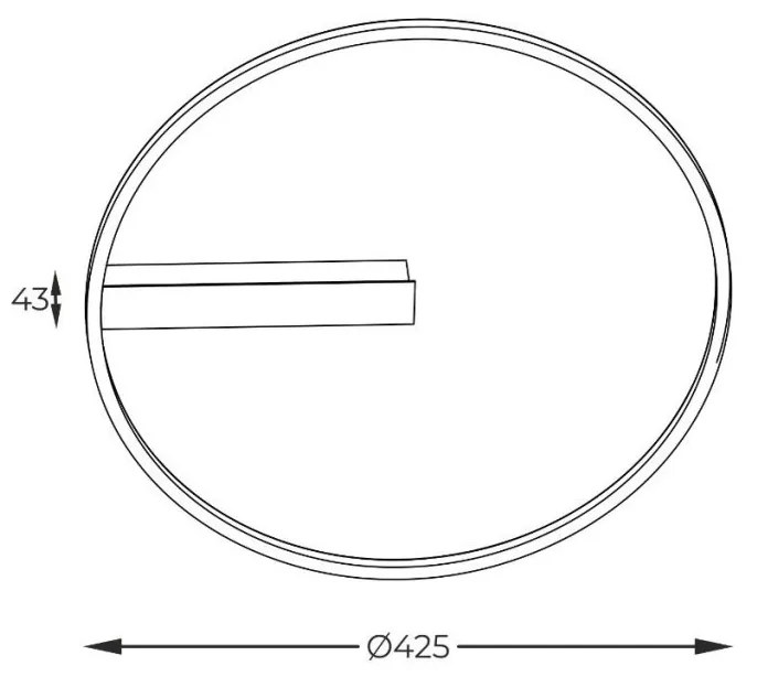 Plafoniera LED design minimalist CORIT 42,5cm