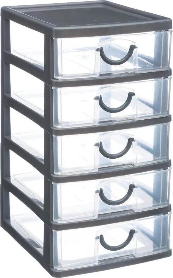 Organizator pentru obiecte mici cu 5 sertare, 13 x 16 x 26 cm