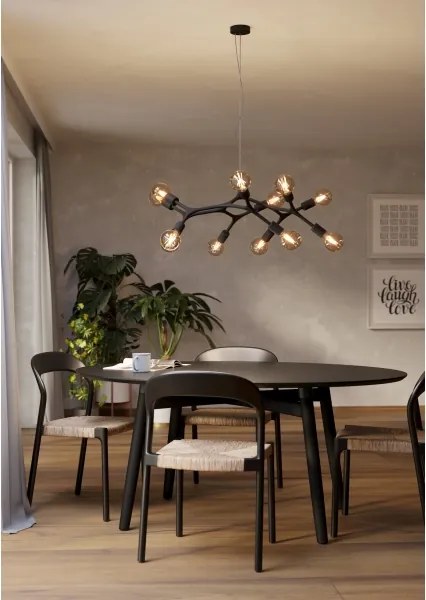 Eglo 98347 - Lustră pe cablu BOCADELLA 12xE27/60W/230V