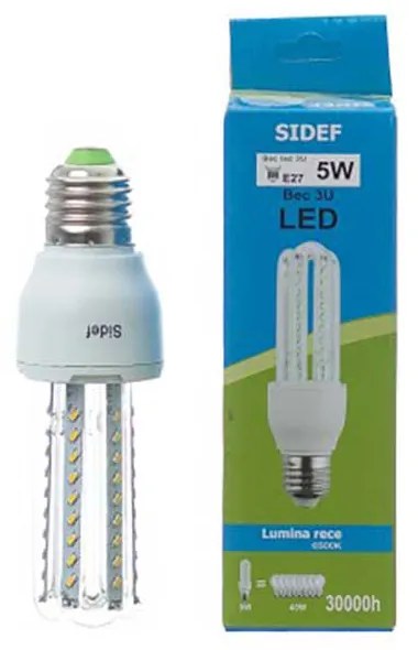 Bec LED 3u, e27, 5w, lc