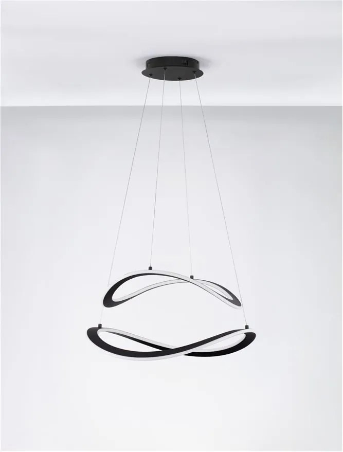 Lustra LED suspendata Celestia negru