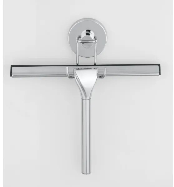 WENKO 20877100 - Racletă VACUUM-LOC rotundă, oțel inoxidabil lucios, crom/argintiu, 24,5x25 cm