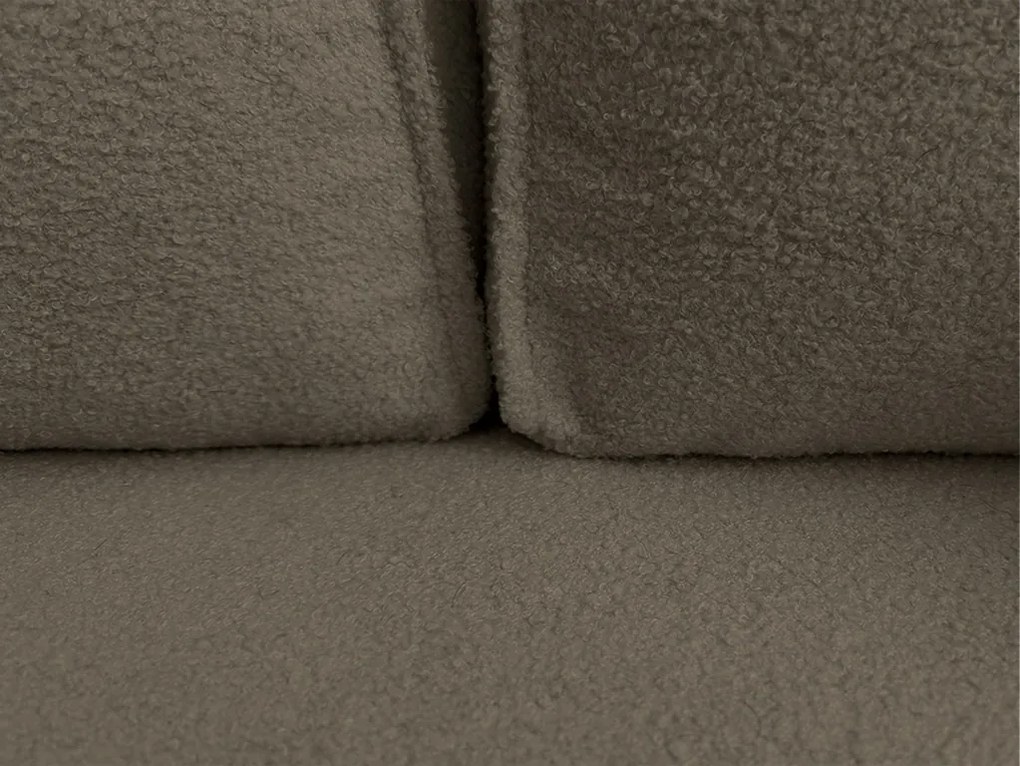 Canapea extensibila de colt SMART BOUCLE, gri-maro, reversibila, 232x143 cm