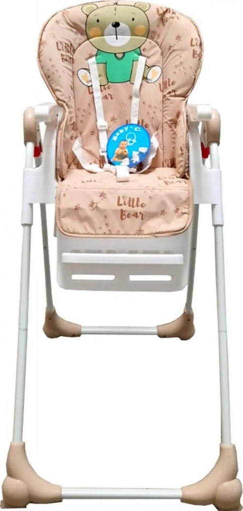 Scaun de masa pentru copii si bebe Baby Care™ CC reglabil in 3 trepte, Pliabil, Centura de siguranta, Sezut comfortabil, Masuta detasabila, Pozitie