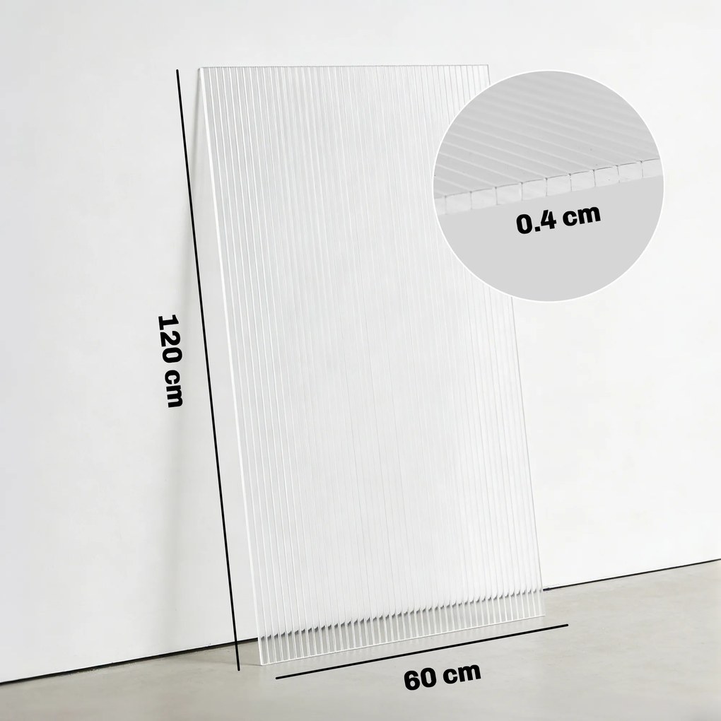 Outsunny 10 Plăci Celulare din Policarbonat 4 mm, Rezistente la UV, Panou Celular Dublu pentru Seră, 120x60 cm, Transparent | Aosom Romania