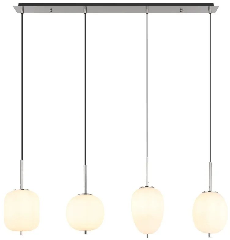 Lustra 4L design modern Blacky I nichel mat