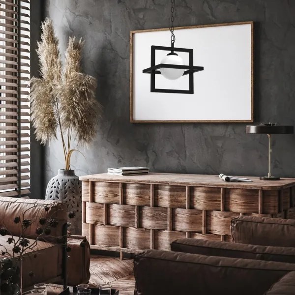 Lustră pe lanț DIEGO 1xE14/40W/230V neagră