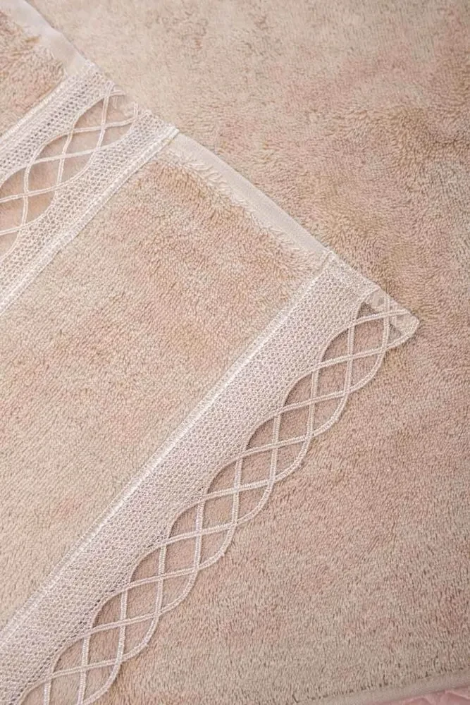 Prosop SELYA cu dantela 50x100 cm Bronz