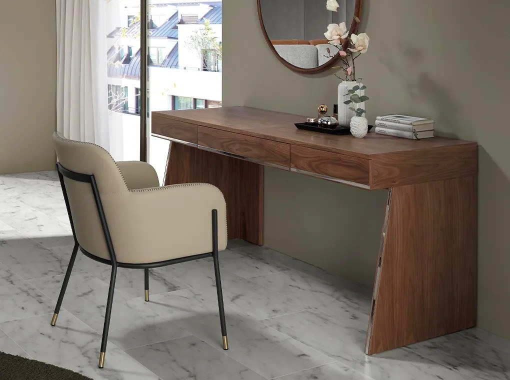 Birou elegant design LUX furnir de nuc Office Walnut