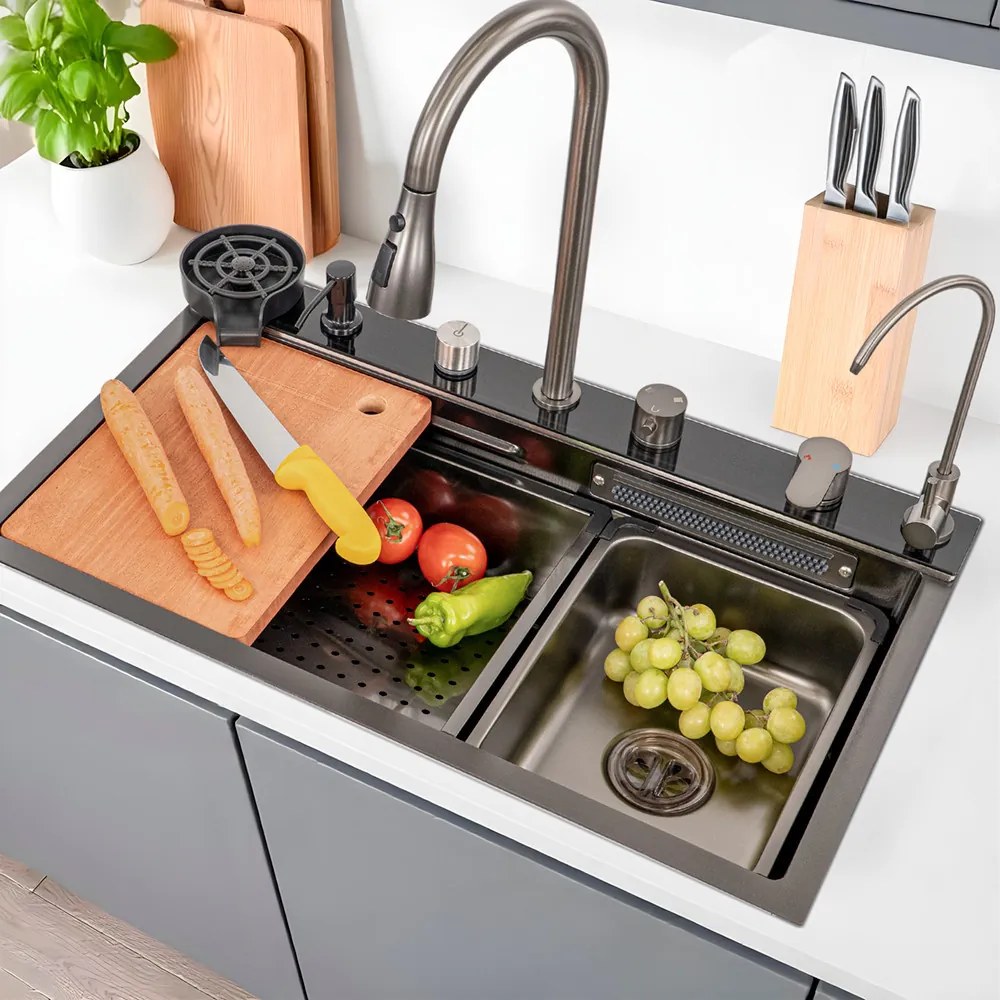 Chiuvetă multifuncțională Calandria din oțel inoxidabil