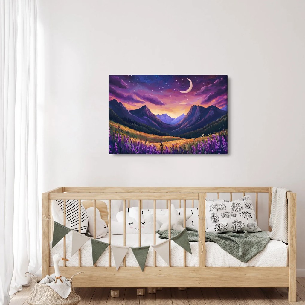 Tablou - Peisaj violet (90x60 cm)
