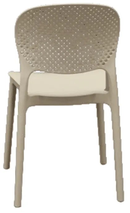 SCAUN PERLA -POLIPROPILENA-HORECA - BEJ TORTORA