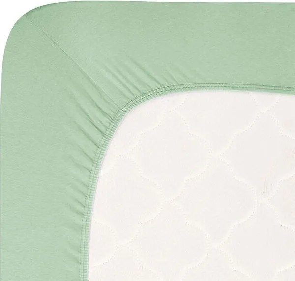 decoDoma Cearșaf elastic jersey cu elastan verde 180 x 200 cm