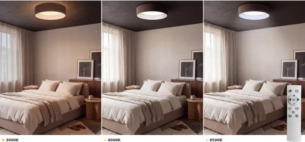 Brilagi - LED dimabil VELVET SM. VARI 36W/230V 3000-6500K diam. 55 cm maro + telecomandă
