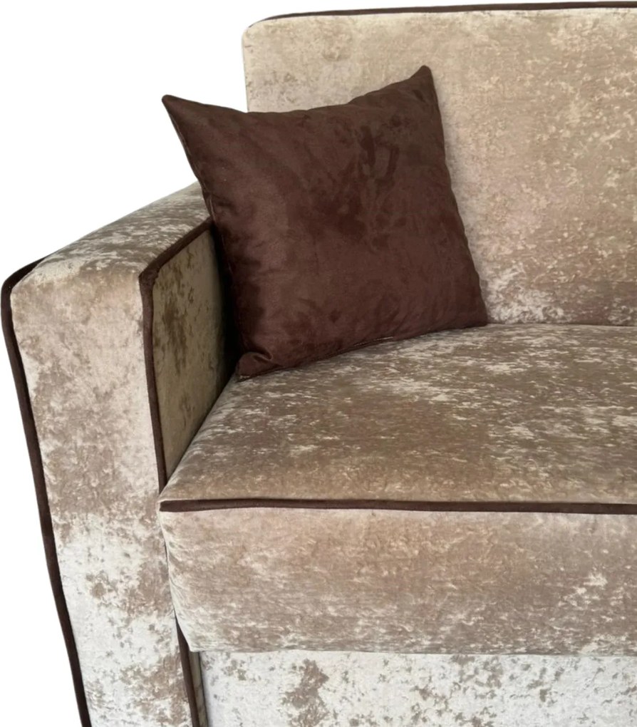 Fotoliu SAMY NEXT extensibil, cu lada de depozitare, catifea plusata bej , cadru metalic ,103x100x92 Catifea plusata, Bej