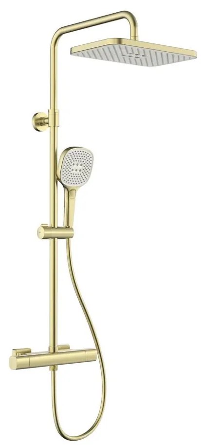 KFA Armatura 5756-910-31 - Set de duș MALAGA cu baterie termostatică, finisaj auriu periat