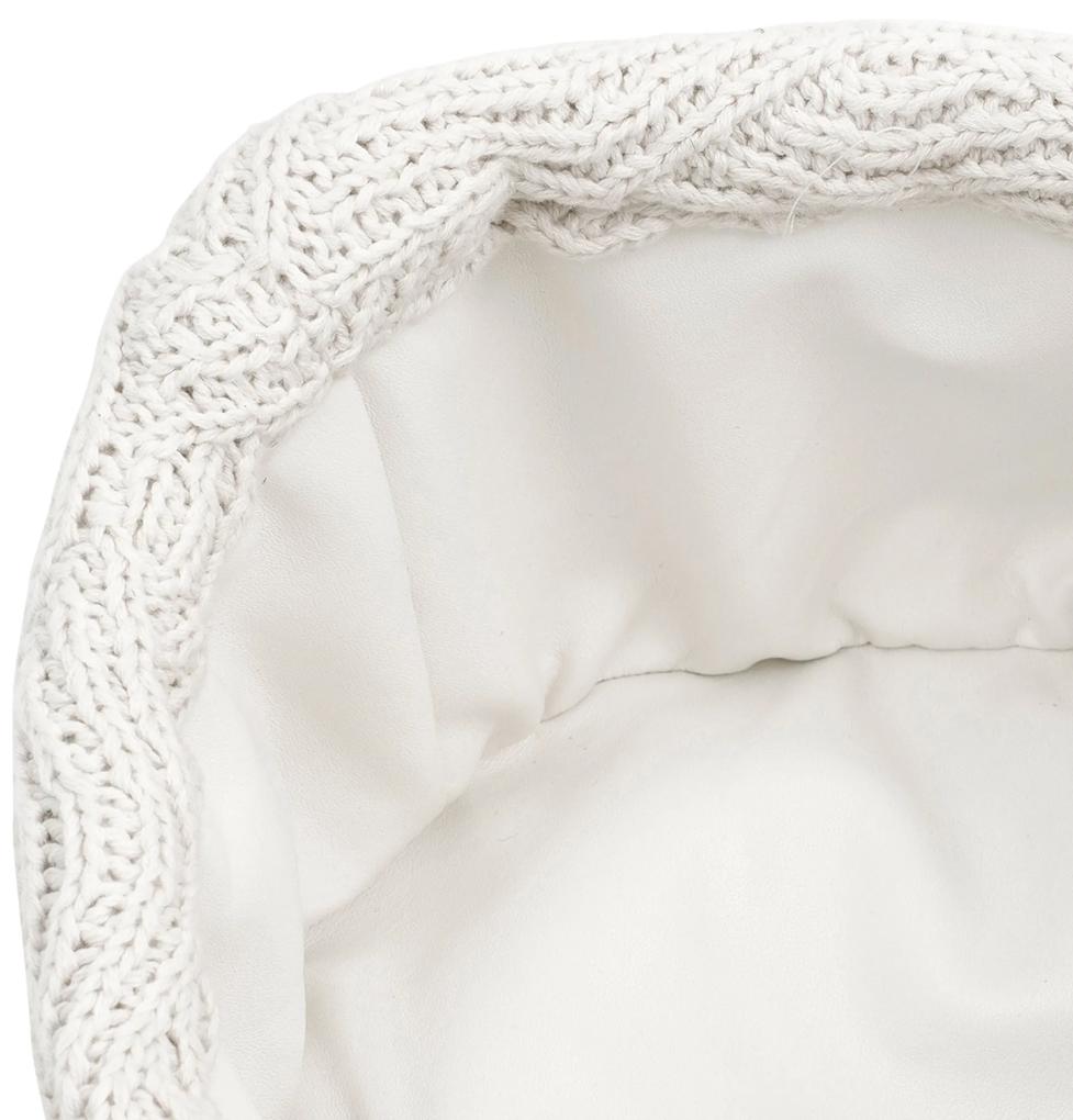 Cos tricotat Jollein 14 x 18 cm, Cream-White