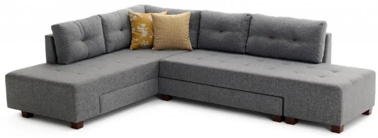 Canapea Extensibilă Manama Corner Sofa Bed Left, Gri