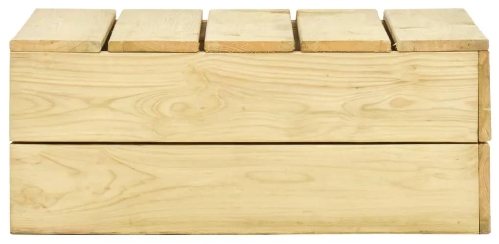 Set mobilier de gradina, 2 piese, lemn de pin tratat colt + masa, 1