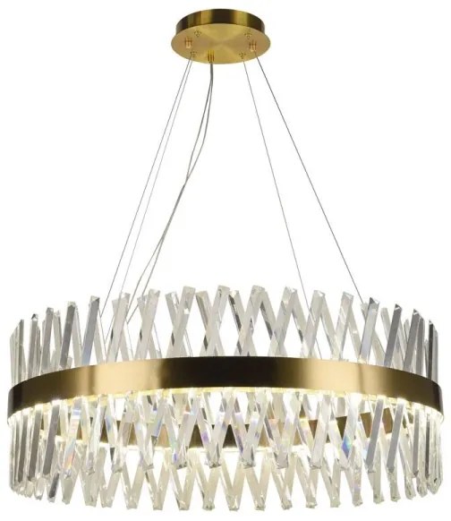 Lustră LED dimabilă pe cablu LED/110W/230V 3000-6500K auriu + telecomandă