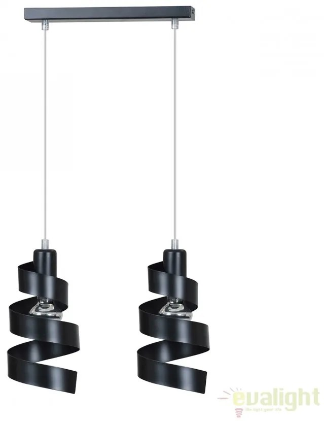 Lustra cu 2 Pendule design modern SAGA negru 352/2 EMB