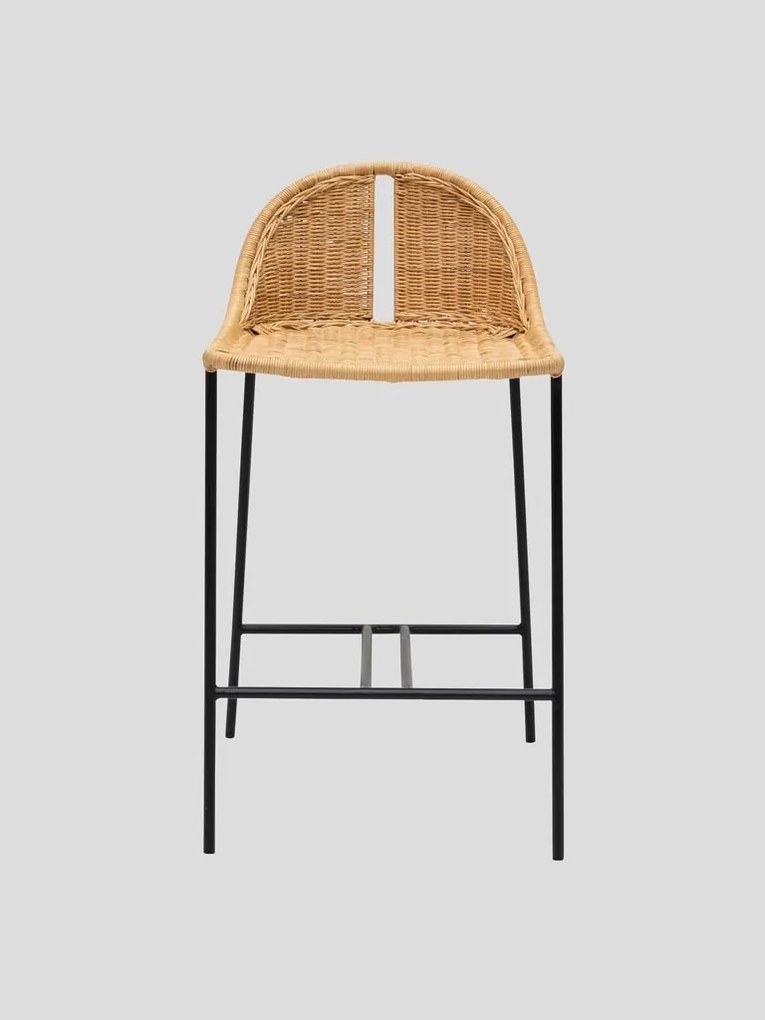 Scaun de bar, din rattan, Bermuda