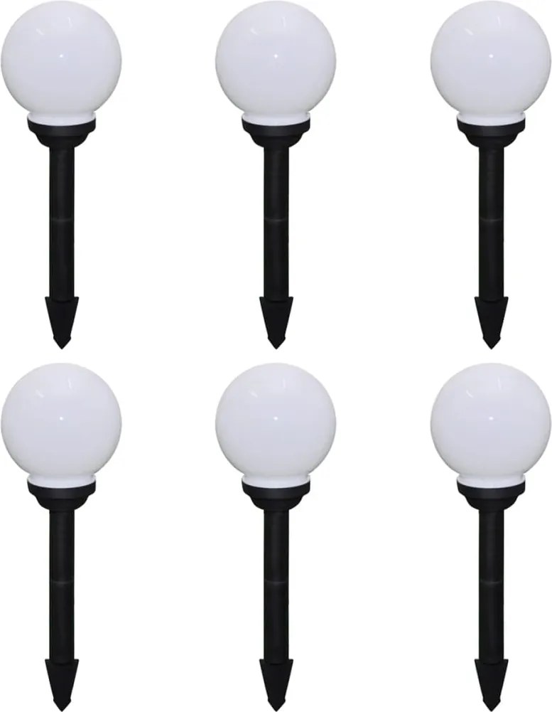 vidaXL Lămpi de exterior pentru alee LED 6 buc. 20 cm, cu țăruș de sol