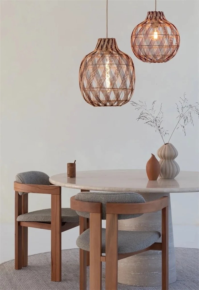 Lustra/Pendul Eco, Bambus, Mendoza natural/maro, S