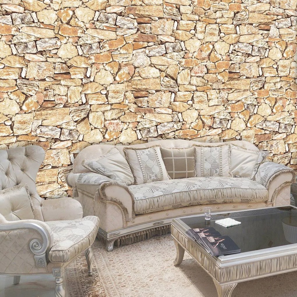 Fototapet - Stone Wall Rock (254x184 cm)