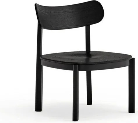 Fotoliu dining negru în decor frasin Nara - Teulat