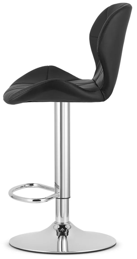 Scaun de bar negru WEST din piele ecologica