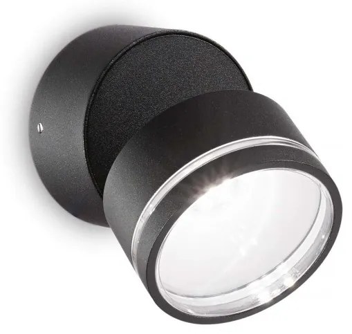 Aplica de perete exterior, IP54 OMEGA AP ROUND NERO 4000K