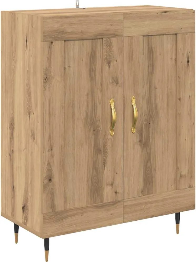 vidaXL Bufet Stejar Artizanal 69,5 x 34 x 90 cm Lemn compozit