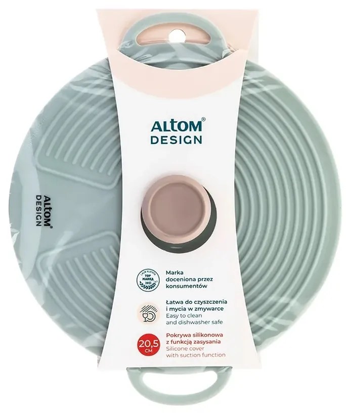 Capac din silicon Altom, salvie, diam. 20,5 cm, diam. 20 cm