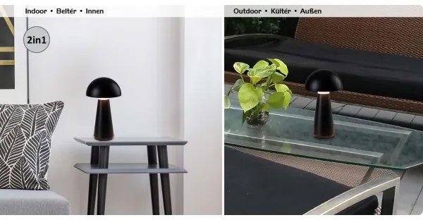 Rabalux 76007 - Lampă LED tactilă încărcabilă ISHTAR 3W/5V 2000mAh IP44 dimabilă