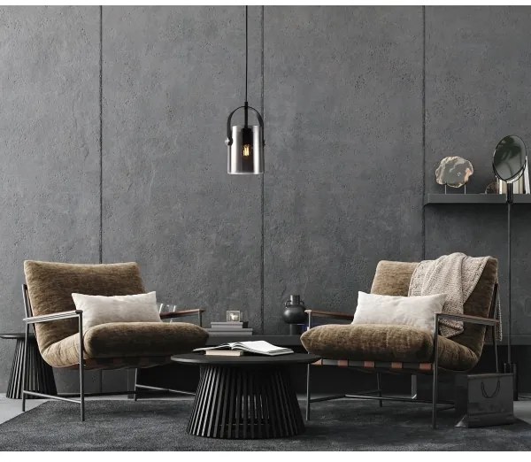 Lustră pe cablu NANESMA 1xE27/40W/230V ITALUX PND-32453-1-BK+SG