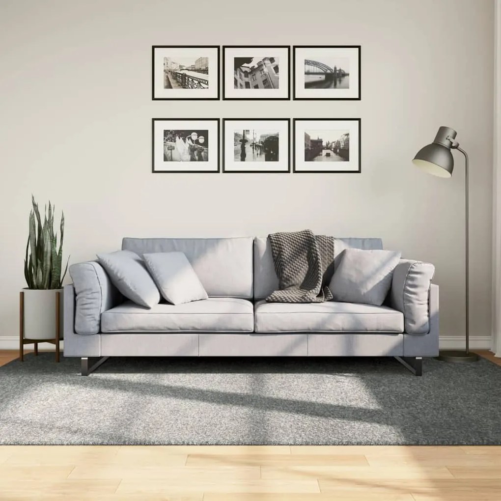 vidaXL Covor pufos &quot;PAMPLONA&quot; cu fire înalte, verde modern, 160x230 cm